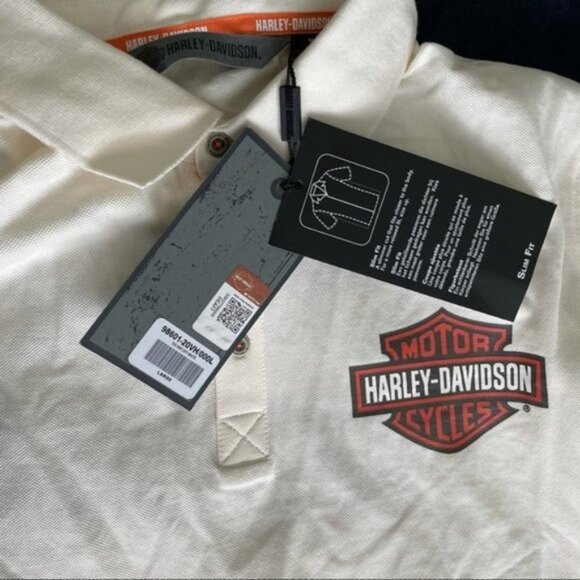Harley-Davidson Men's Logo Knit Polo Size L Slim Fit - Picture 14 of 16